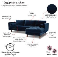 Ürgüp Modern Rahat Köşe Takımı Pati Dostu Kumaş  - Sağ Köşe