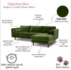 Ürgüp Modern Rahat Köşe Takımı Pati Dostu Kumaş  - Sağ Köşe