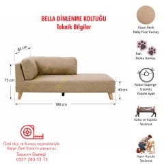 Bella Rahat Dinlenme Koltuğu Terapi ve Josephine Koltuk Pati Dostu Kumaş Sol Köşe