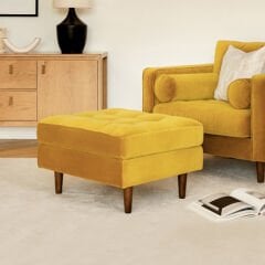 Ürgüp Ahşap Ayaklı Dekoratif Modern Puf