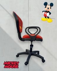 Mickey Mouse Çocuk Çalışma Koltuğu | Döner Ofis Sandalyesi Yükseklik Ayarlı Ders ve Oda Koltuğu