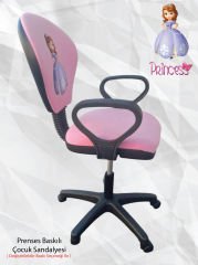 Pembe Prenses Çocuk Çalışma Sandalyesi | Kız Çocuk Odası Ergonomik Ders ve Ofis Koltuğu