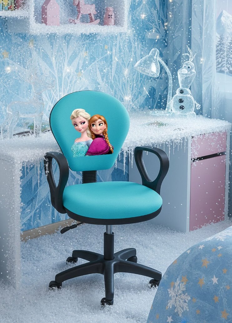 Karlar Ülkesi Çocuk Çalışma Sandalyesi | Kız Çocuk Odası Ergonomik Ders ve Ofis Koltuğu
