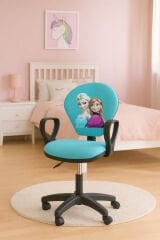 Karlar Ülkesi Çocuk Çalışma Sandalyesi | Kız Çocuk Odası Ergonomik Ders ve Ofis Koltuğu