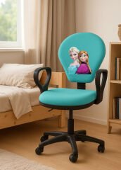 Karlar Ülkesi Çocuk Çalışma Sandalyesi | Kız Çocuk Odası Ergonomik Ders ve Ofis Koltuğu